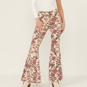 Free People Floral Just Float On Flare Jeans